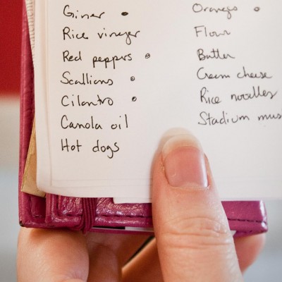 A shopping list at Cleveland's historic West Side Market in Ohio City.