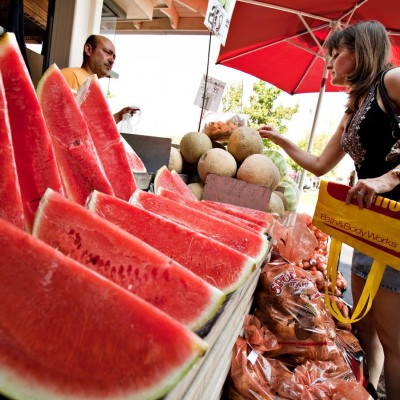 west side market, watermelon