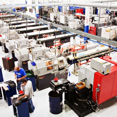 The Precision Products production floor by Barney Taxel.